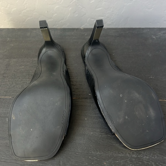 DKNY Arleen Vegan Leather Women’s Black Open Toe Heel Sandals/Sz:8 - Picture 6 of 6